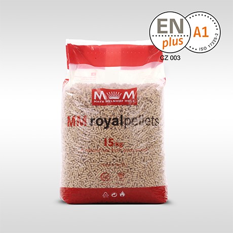 Dřevěné pelety Royal Pellets světlé 1050 kg / 70ks x 15kg